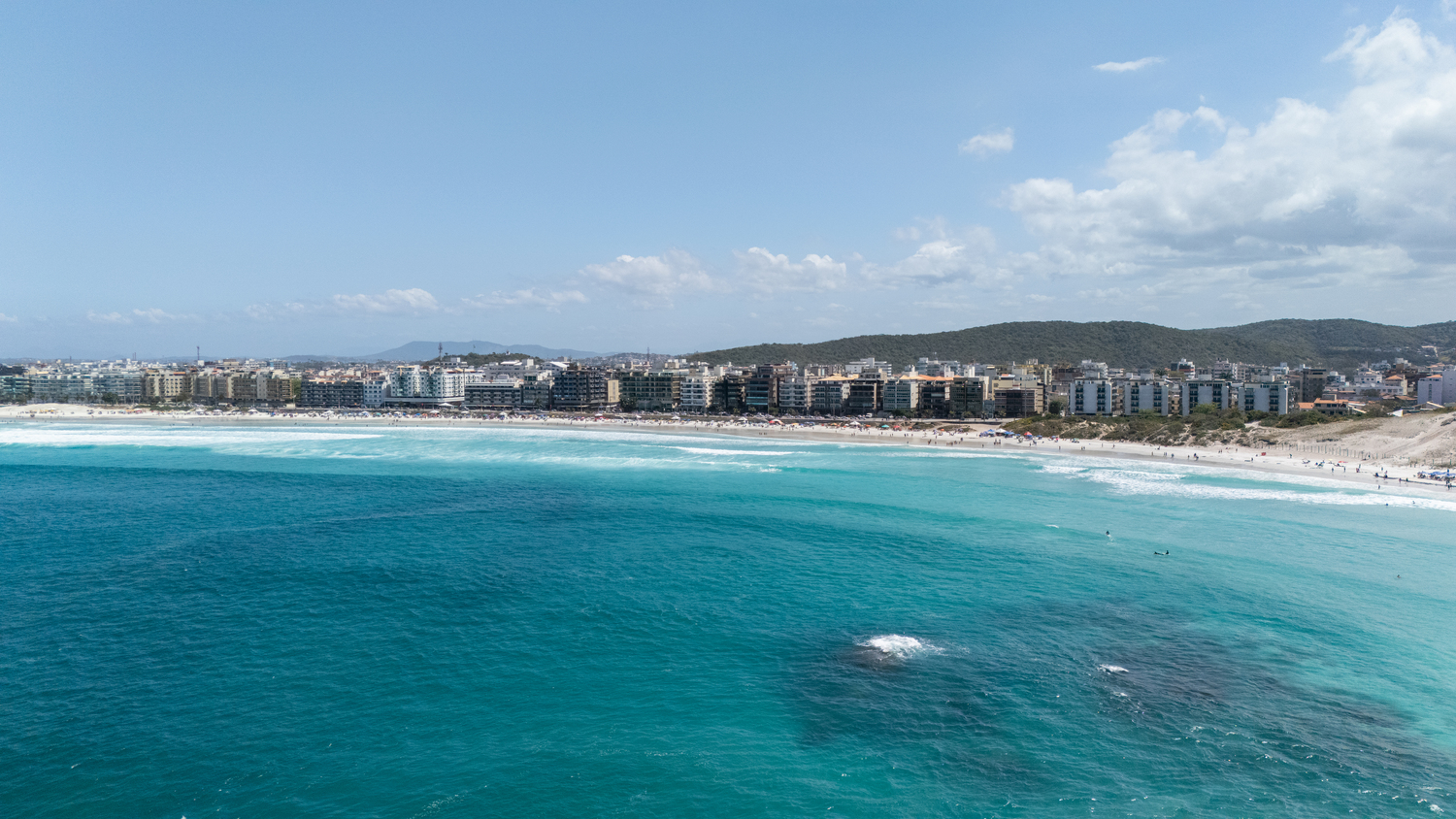Cabo Frio city skyline looking over Praia do Forte