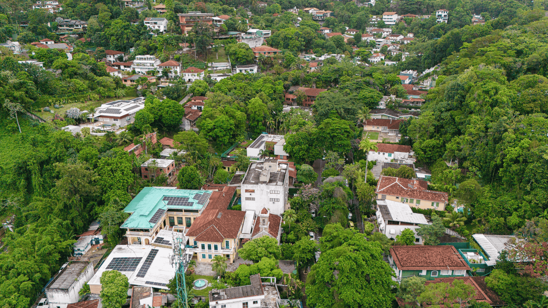 Aerial view of Gavea, in Rio de Janeiro