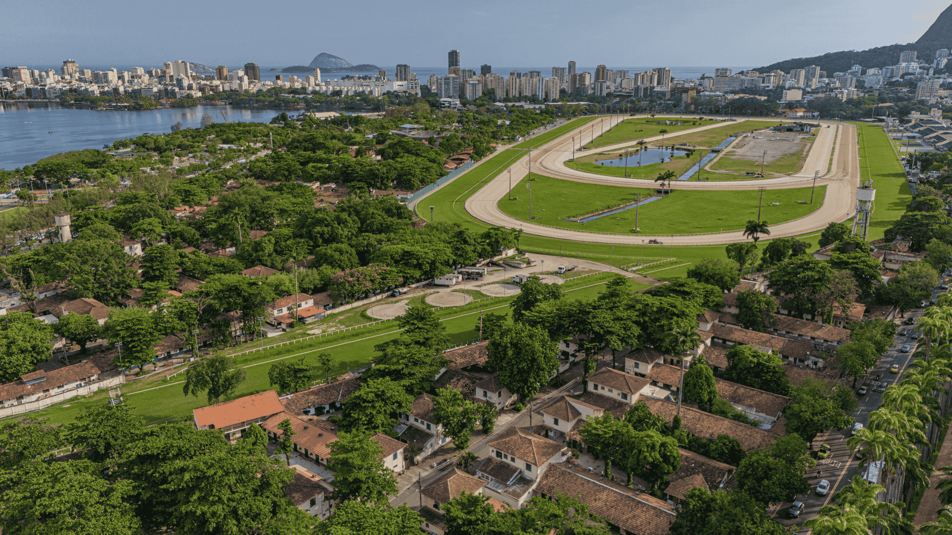 Aerial view of the Jockey Club at Gavea, in Rio de Janeiro