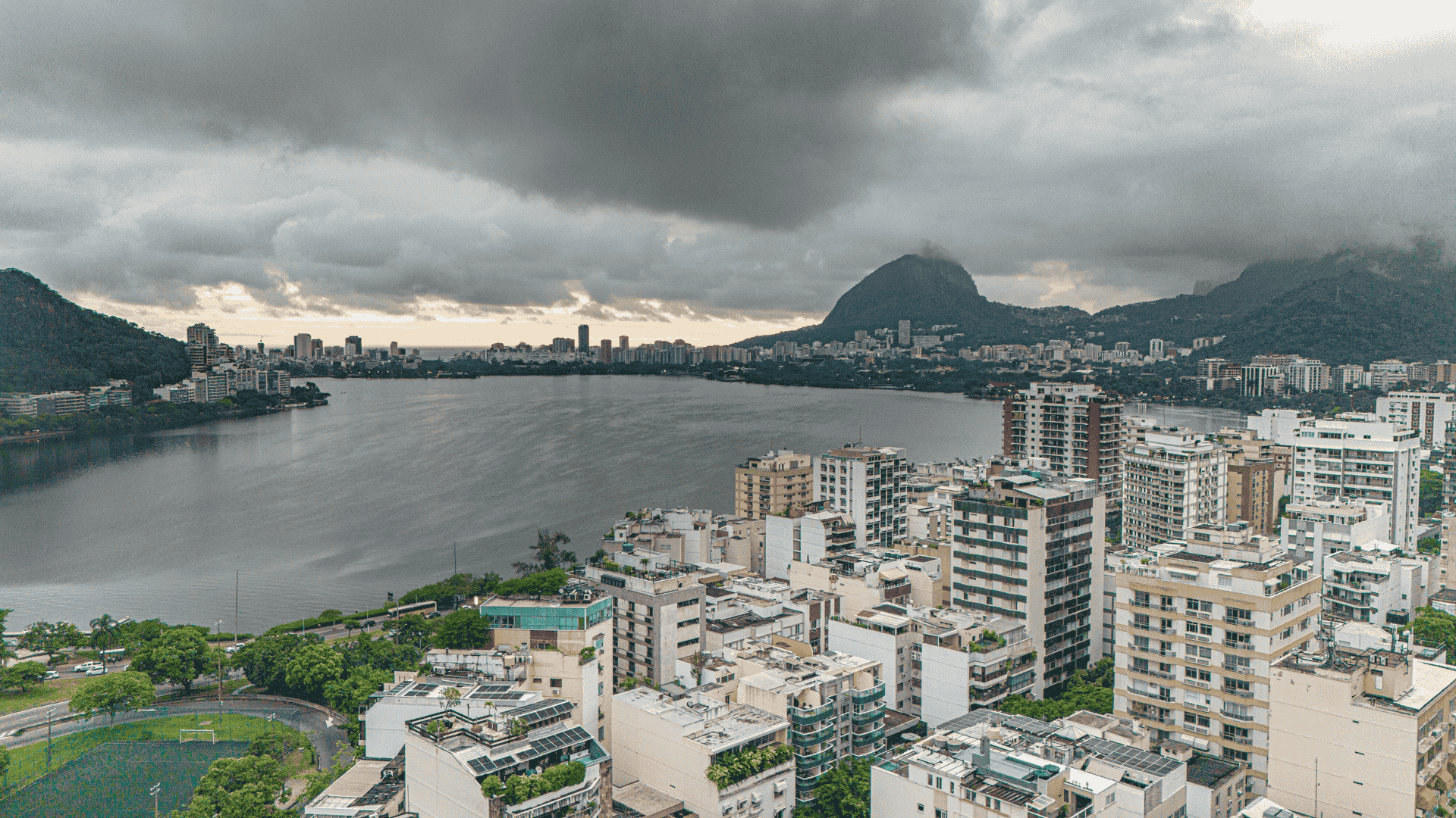 Aerial view of Jardim Botanico, in Rio de Janeiro