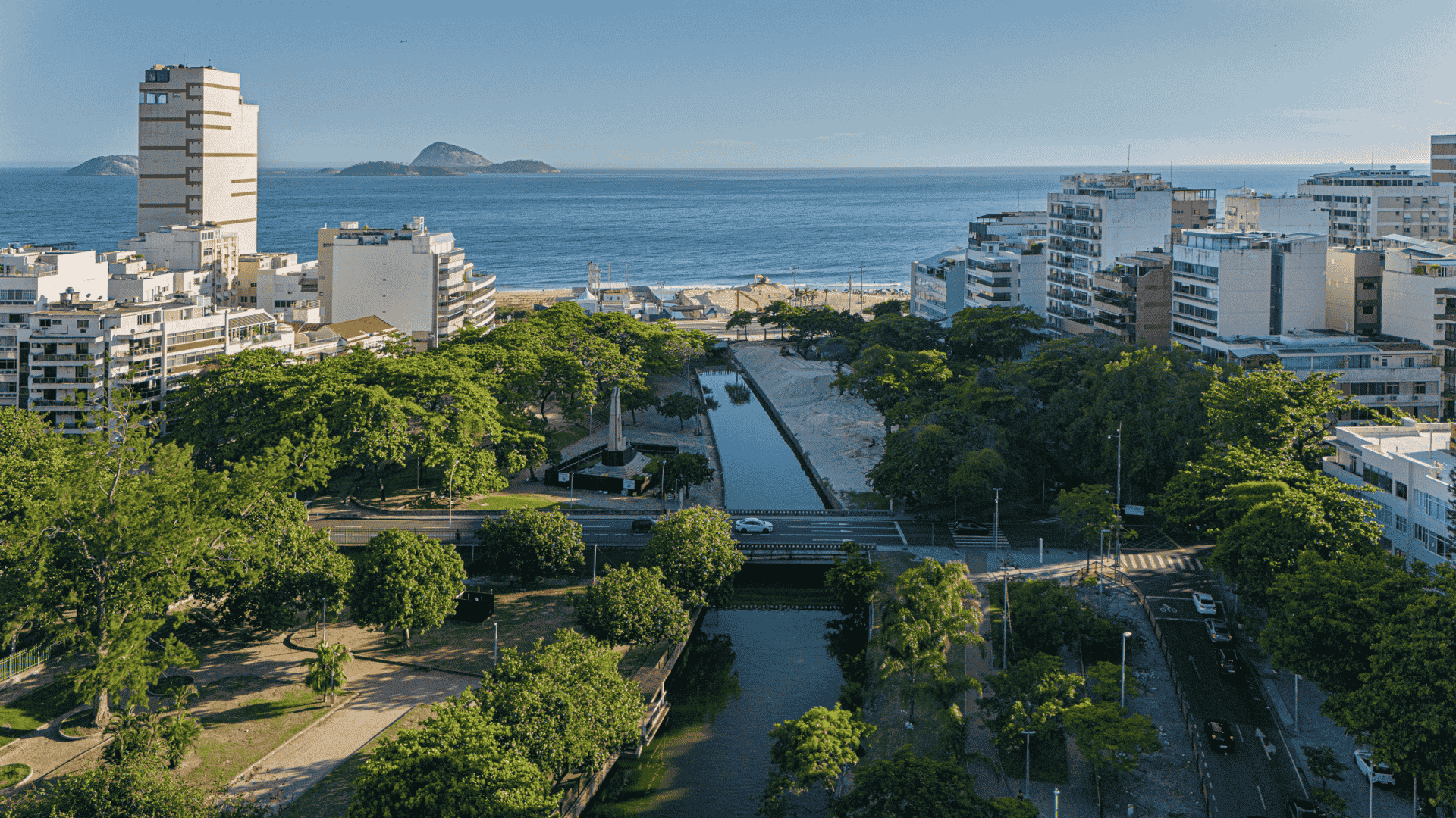 Aerial view of Jardim de Alah in Leblon, in Rio de Janeiro